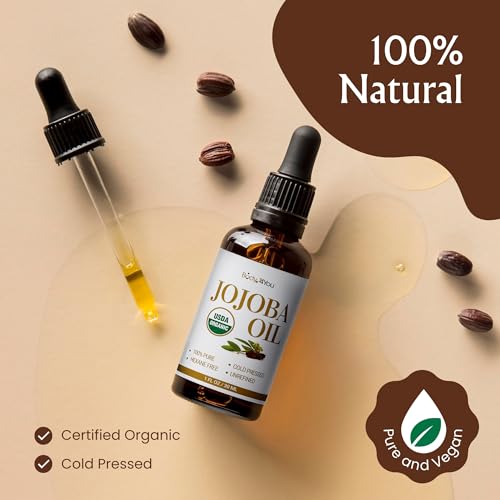 BodyJ4You Organic Golden Jojoba Oil - USDA 100% Pure Cold - Product Imagery