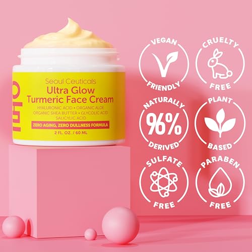 SeoulCeuticals Korean Skin Care Ultra Glow Turmeric Face Cream - Product Imagery
