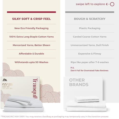 Mayfair Linen 100% Egyptian Cotton Sheets Full Size - Luxury 800 - Product Imagery
