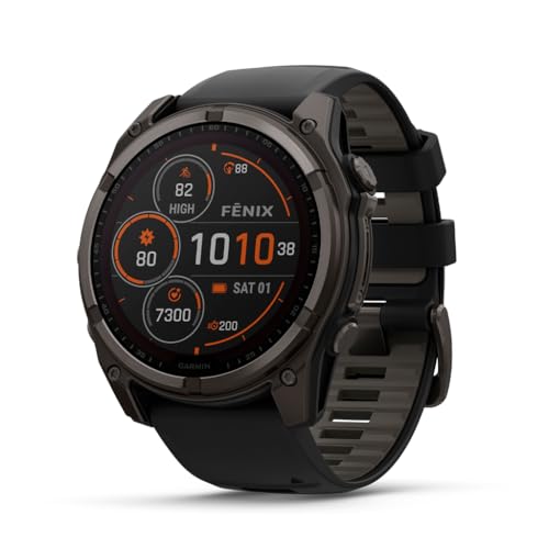 Garmin fēnix® 8 Solar, Sapphire, 51mm, DLC Titanium, - Product Imagery