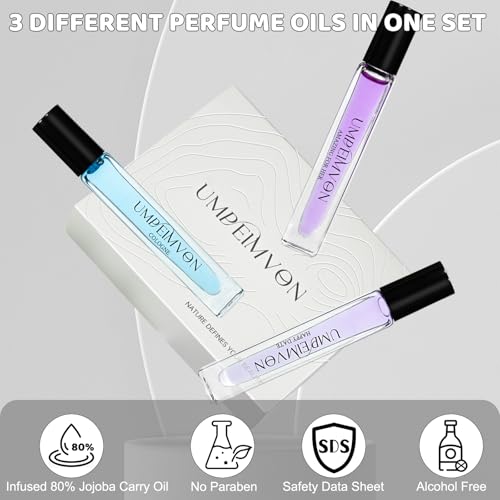 3 Pack Pheromone Perfume Oils for Women, Long Lasting Roll On - Product Imagery