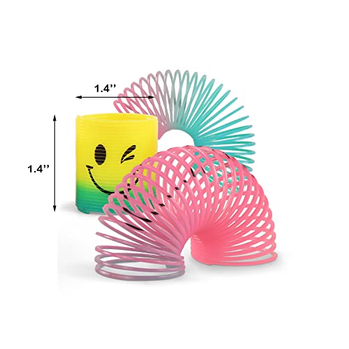 30 Pack Spring Rainbow Magic Fidget Stress Coil Mini Springs - Product Imagery