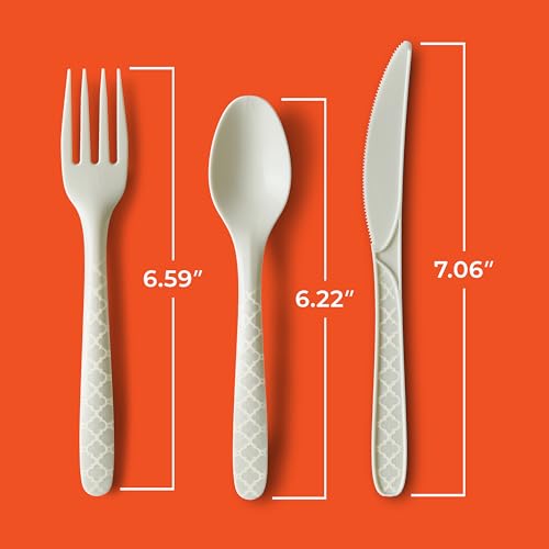 Hefty ECOSAVE Compostable Assorted Cutlery Set, 8 Forks, 8 - Product Imagery