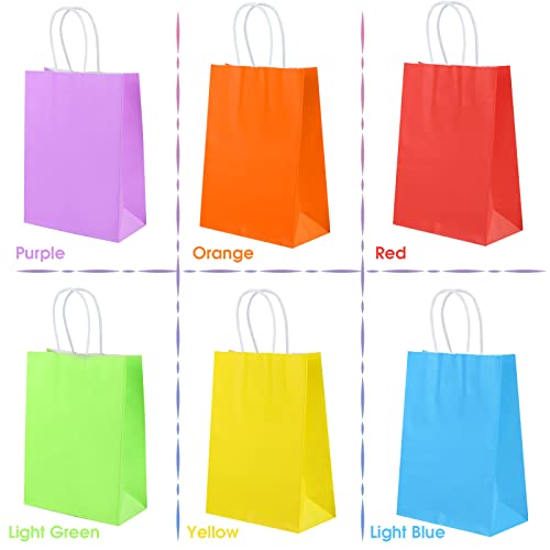 XPCARE 32Pcs Paper Gift Bags 5.25x3.25x8.25'' Kraft Paper Party - Product Imagery