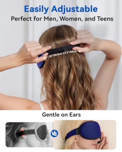FACEMOON 3D Blackout Weighted Sleep Eye Mask, Travel Essentials, - Product Imagery