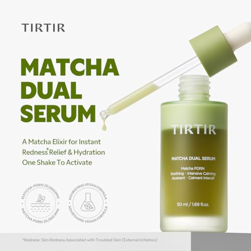 TIRTIR Matcha Dual PDRN Serum | Irritated Red Skin Relief & - Product Imagery