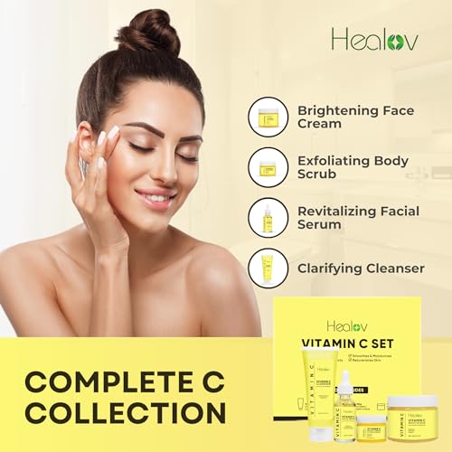 Vitamin C Skincare Set – Hydrating Facial Cleanser, Exfoliating - Product Imagery