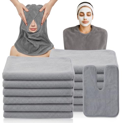 JJUNW 12 PCS U-Shaped Facial Towels, Split Design Estheticians - Product Imagery