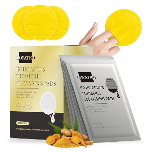 Turmeric Kojic Acid Facial Cleansing Pads for Gentle Exfoliation - Product Imagery