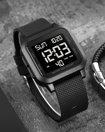 BESTKANG Unisex LED Digital Watch Women Men Digital Sports Watch - Product Imagery