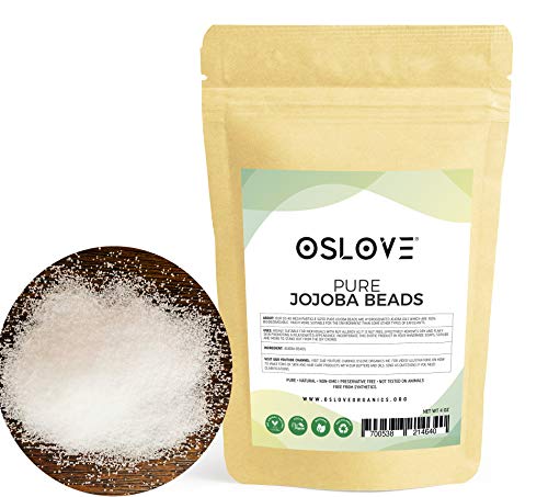 Oslove Organics Pure Jojoba Beads - 40 Mesh Size Cleanses and Exfoliates S - Oslove Organics Official Product View 1