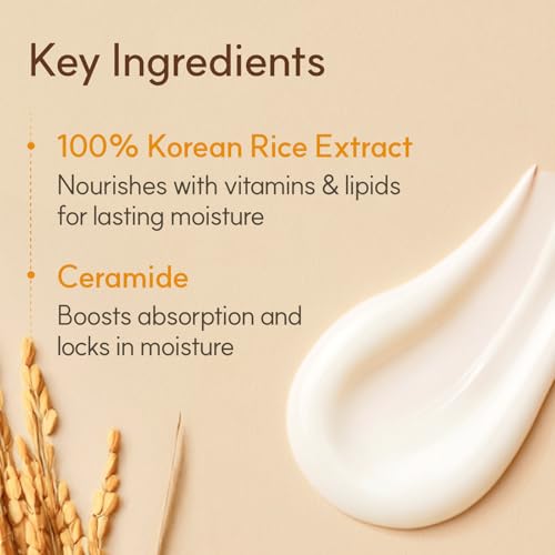 THE FACE SHOP Rice Ceramide Moisturizing Cream, Lightweight, - Product Imagery