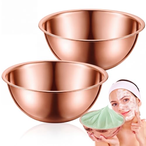 Teenyyou 2 Pcs 8 Inch Stainless Steel Esthetician Bowls Rose - Teenyyou Official Imagery - 1