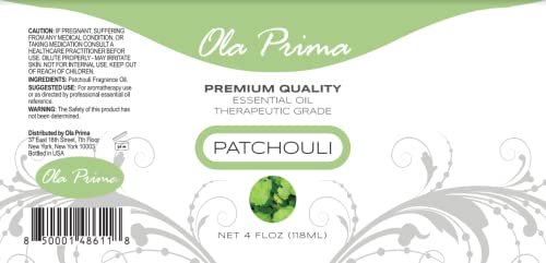 Ola Prima 4oz Patchouli Essential Oil - Product Imagery