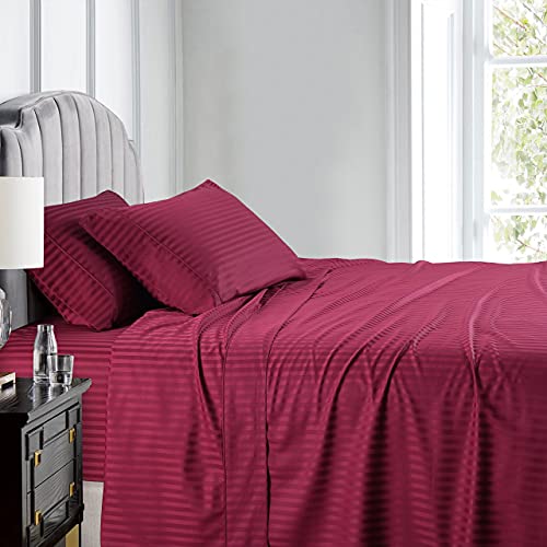 Royal Hotel Twin XL Sheets Set, 600 Thread Count Cotton Sateen, - Product Imagery