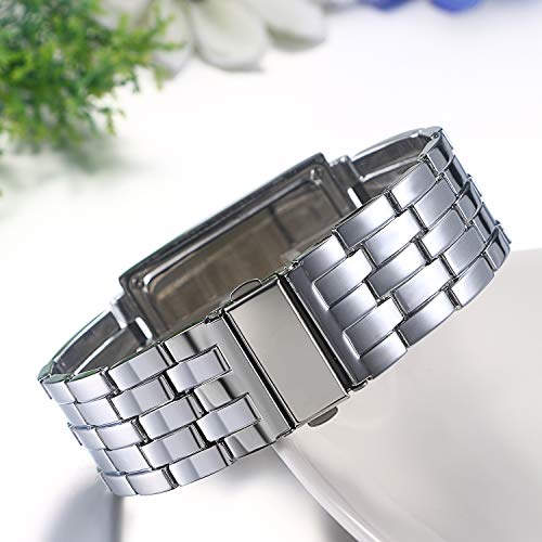 JewelryWe Mens Womens Digital Watch LED Binary Watches 30M - Product Imagery