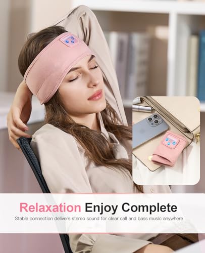 Perytong Sleep Headphones Wireless, Bluetooth Sports Headband - Product Imagery