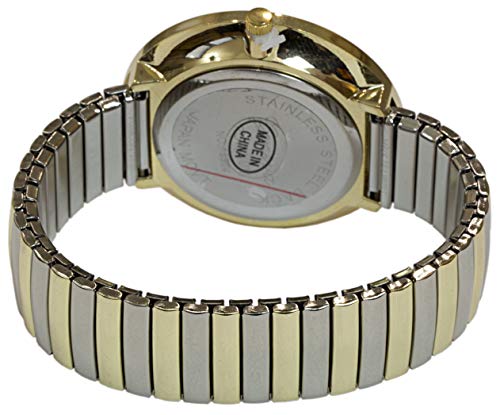 Super Large Face Easy to Read Two-Tone Stretch Band Watch - Product Imagery