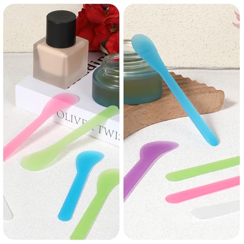 6 pcs Makeup Scoop Spatulas 5 Color Lotion Spatula 5 In Facial - Product Imagery