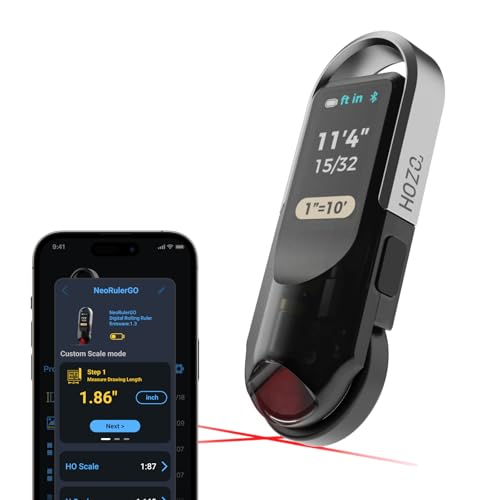 HOZO NeoRulerGO Digital Tape Measure with Laser, Smart Rechargeable Measuring To - HOZO Official Product View 1