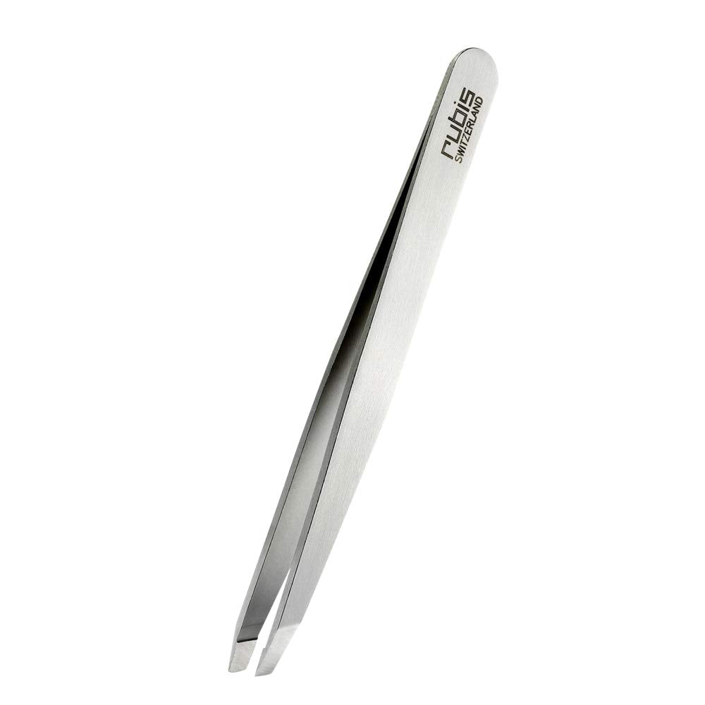 Rubis Switzerland Slanted Tip Tweezer Silver - Rubis Official Imagery - 1