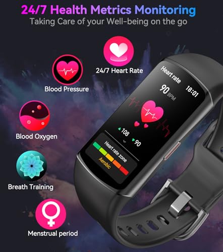 Smart Watch Fitness Tracker with 24/7 Heart Rate, Blood Oxygen - Product Imagery