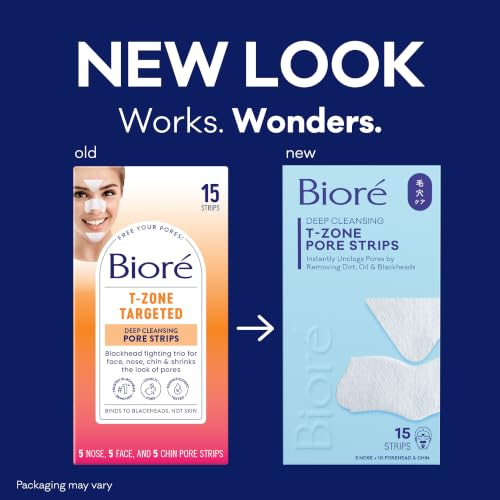 Biore T-Zone Blackhead Remover Strips, Deep Cleansing Pore - Product Imagery