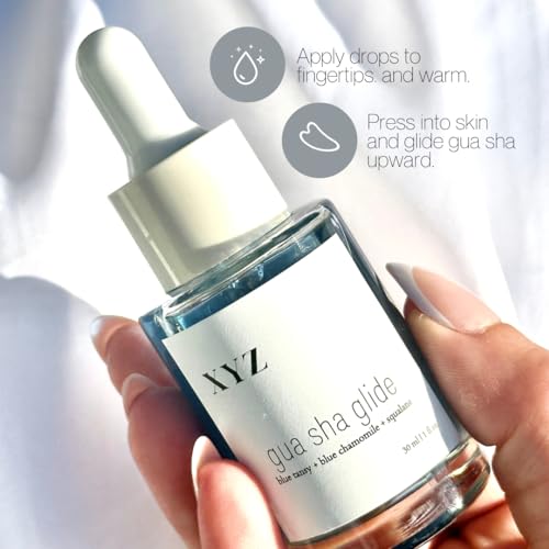 Gua Sha Glide Face Oil - Hydrating and Soothing With Azulene - Product Imagery