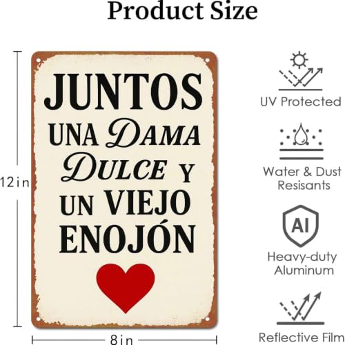 8x12 Inch Aluminum Metal Sign, Vintage Retro Print Together A - Product Imagery