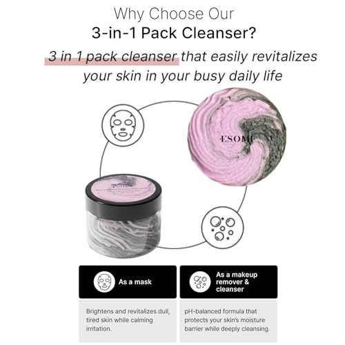 Rose & Bamboo Whipping Pack Cleanser, 3-in-1 Makeup Remover, - Product Imagery