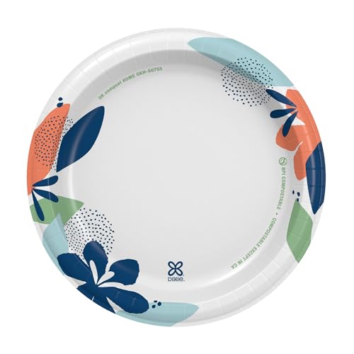 Dixie Paper Plates 8.5 Inch, 90 Count, Disposable Plates - Product Imagery