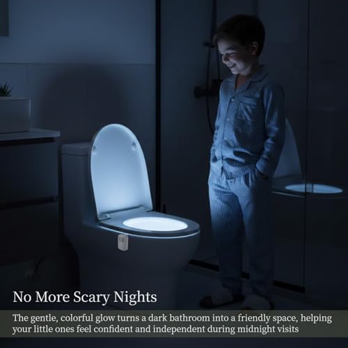 Toilet Light Motion Activated, White Elephant Stuff for Bathroom - Product Imagery