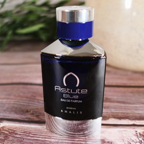 Astute Blue Eau de Parfum 3.4 oz - Spicy Woody Mens Cologne with - Product Imagery