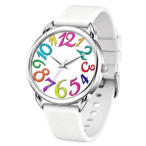 Bisley Watch for Women Big Face Colorful Arabic Numeral Easy to - Product Imagery