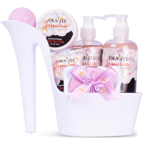 Heel Shoe Spa Gift Basket for Women 8 Pc Jasmine Scented - Draizee Official Imagery - 1