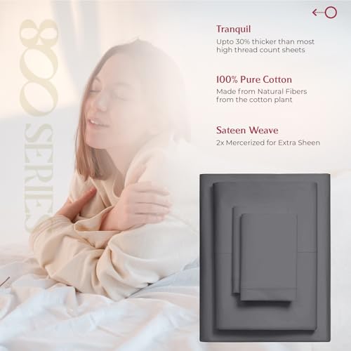Mayfair Linen 100% Egyptian Cotton Sheets Full Size - Luxury 800 - Product Imagery