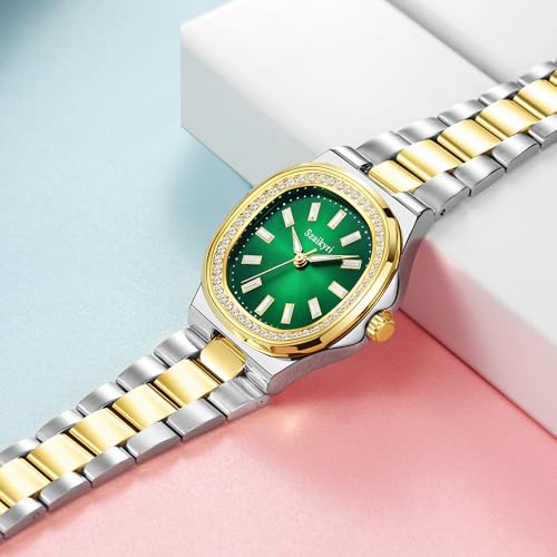 Szaikyri Elegant Watch for Women with Crystal Accented Solid - Product Imagery