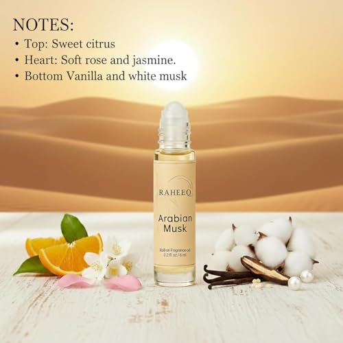 Arabian Musk Perfume Oil Roll-On – Long Lasting Sweet White Musk - Product Imagery