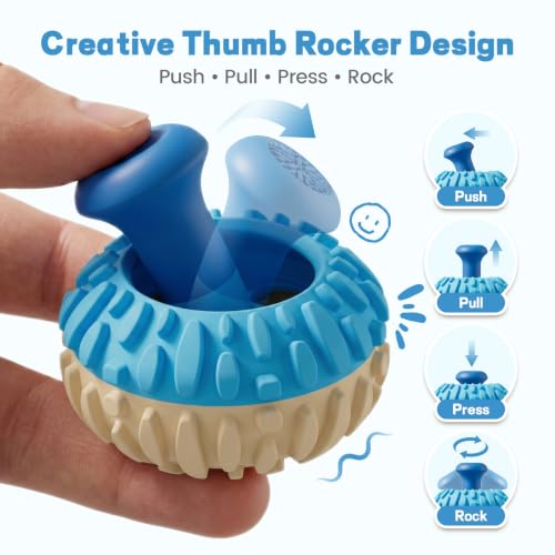 Fidget Toys for Adults, 6PCS Sensory Thumb Rocker, Textured - Product Imagery