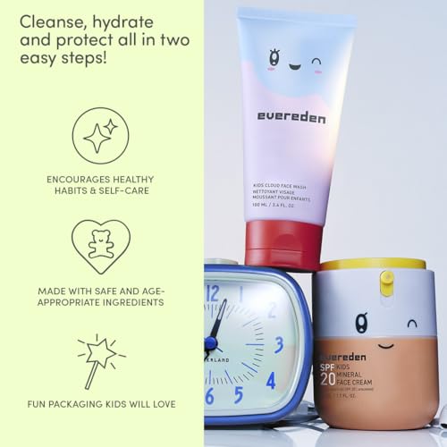 Evereden Kids Face Wash & SPF 20 Cream, Dermatologist-Tested, - Product Imagery
