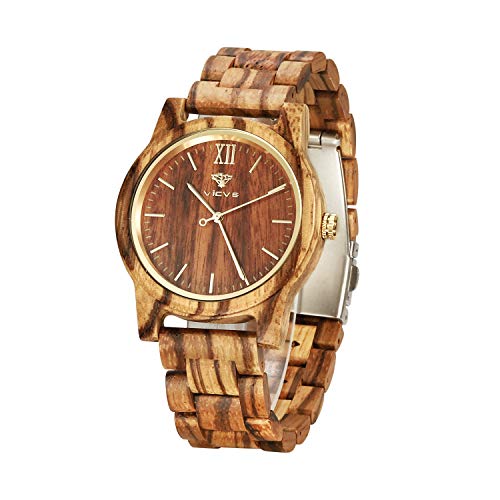 Wooden Watches for Men and Women, Natural Walnut/Olive Wood - Product Imagery