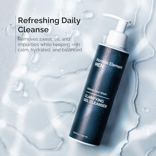 Men’s Face Wash – Clarifying Gel Cleanser with Plum Extract | - Product Imagery