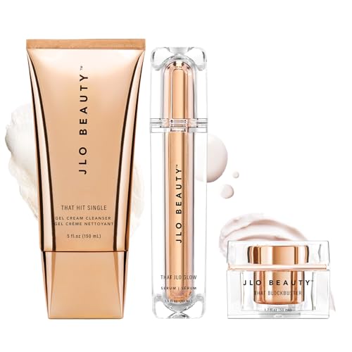 JLO BEAUTY 3-Step Skin Care Set: Cleanser, Serum & Moisturizer, - Product Imagery