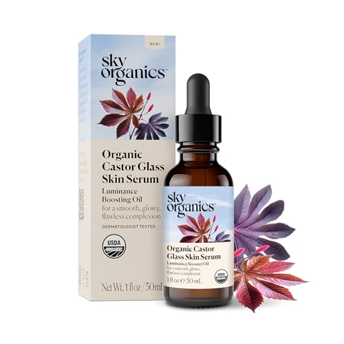Sky Organics Organic Castor Glass Skin Serum 1 floz for Face - Sky Organics Official Imagery - 1
