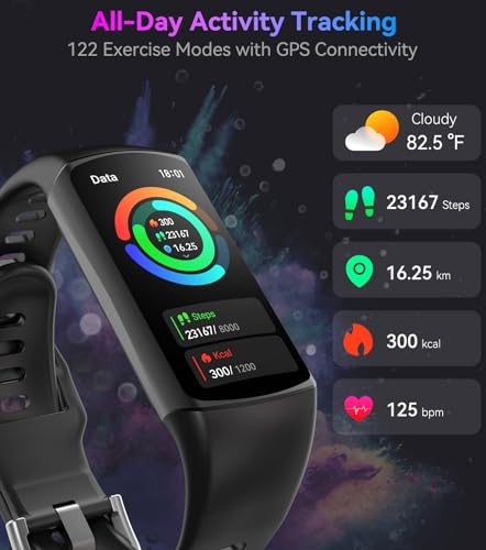 Smart Watch Fitness Tracker with 24/7 Heart Rate, Blood Oxygen - Product Imagery