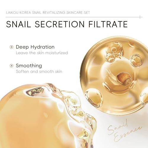 LAIKOU Korean Skin Care, Skin care set, Snail Skin Care Kit 5pcs - Product Imagery