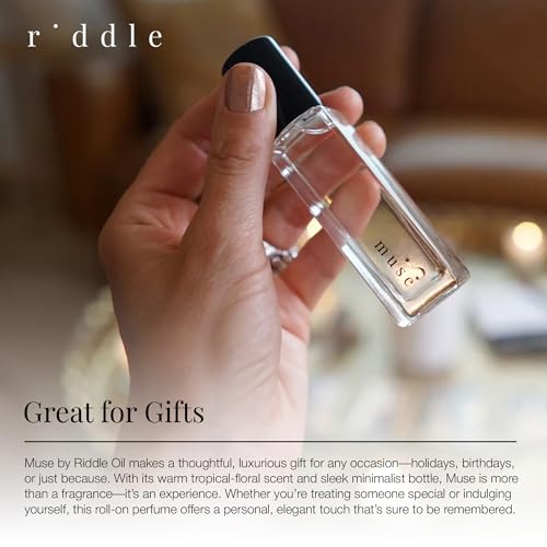 Riddle Muse Roll On Perfume Oil for Women, Sweet Floral Coconut - Product Imagery