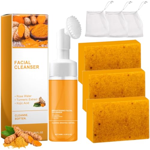 TPTAL Turmeric Wash and Care Two Piece Set, Tuemeric Facial - Product Imagery