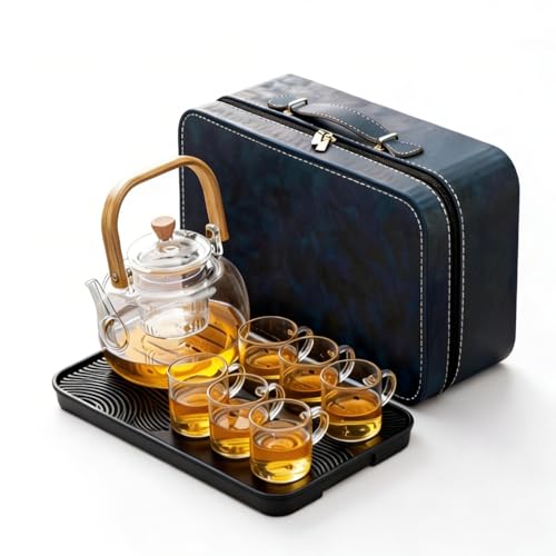 Travel Gongfu Tea Set – Portable Borosilicate Glass Teapot with - Product Imagery