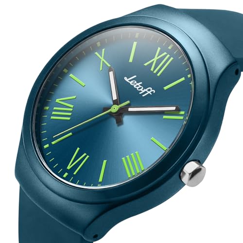 Letoff Silicone Band Metal case Watch for Women/Men, Roman - Product Imagery